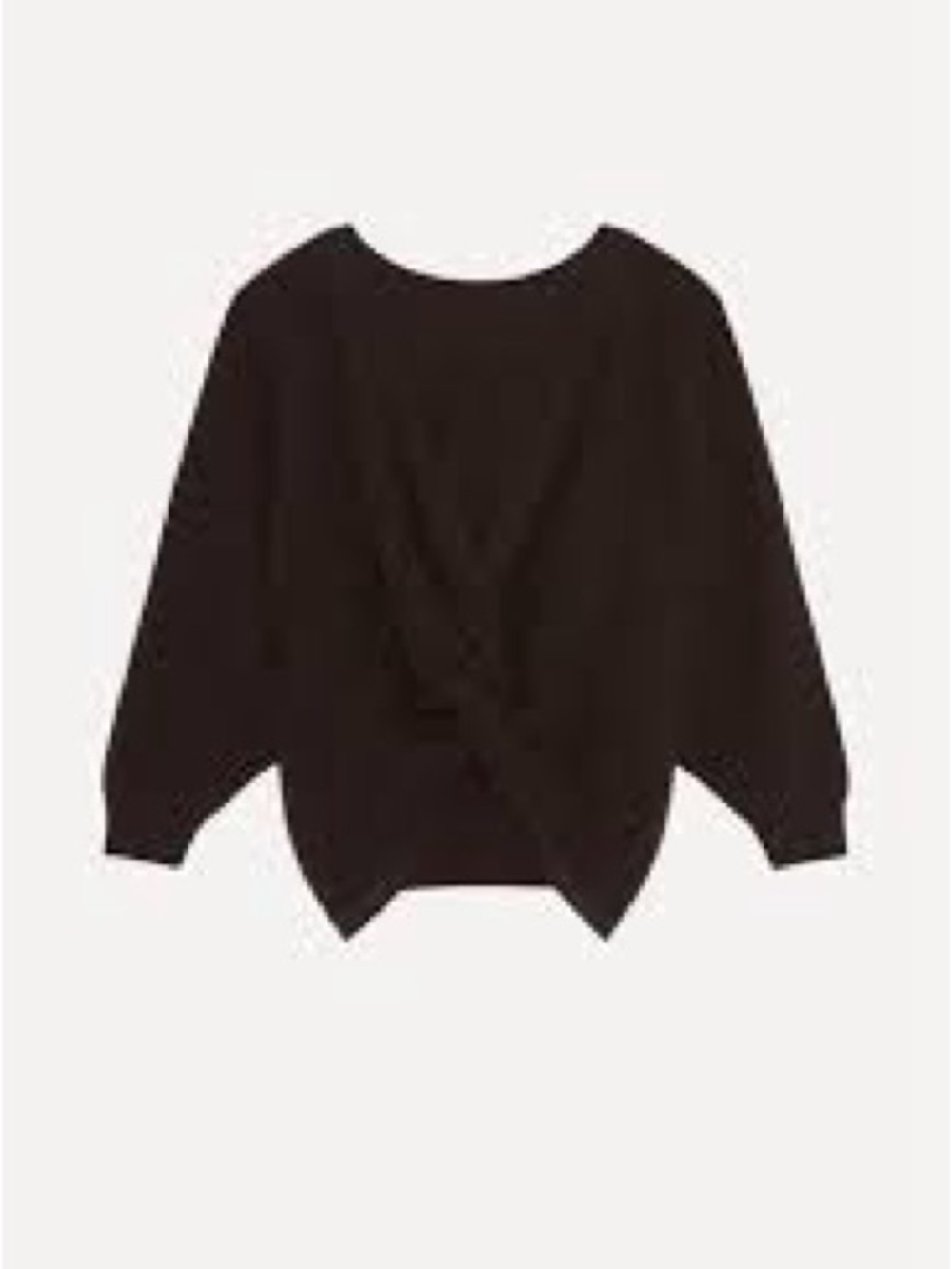 ba&sh Black Twist-Back V-Neck Sweater - Picture 2 of 8